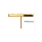 24kt Gold PVD Titanium Threadless Pave Gem Lightning Bolt Top