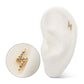 24kt Gold PVD Titanium Threadless Pave Gem Lightning Bolt Top