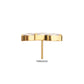 24Kt Gold PVD Titanium Threadless Vine Shape Top with 3-Tier Full Clear CZ Gem Marquise