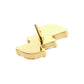 24Kt Gold PVD Titanium Threadless Prong Set Marquise CZ Diagonal 3-Cluster Top