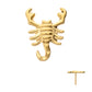 24Kt Gold PVD Titanium Threadless Low Profile 3D Scorpion Top