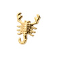 24Kt Gold PVD Titanium Threadless Low Profile 3D Scorpion Top