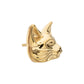 24Kt Gold PVD Titanium Threadless Low Profile 3D Cat's Head Top