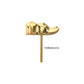24Kt Gold PVD Titanium Threadless Low Profile 3D Cat's Head Top