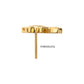 24Kt Gold PVD Titanium Threadless Low Profile 3D Camel Top
