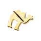 24Kt Gold PVD Titanium Threadless Low Profile 3D Camel Top