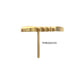 24Kt Gold PVD Titanium Threadless Low Profile 3D Fishbone Top