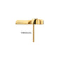 24Kt Gold PVD Titanium Threadless Low Profile 3D Palm Tree Top With Prong Set Gem