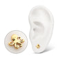 24Kt Gold PVD Titanium Threadless Low Profile 3D Octopus Top