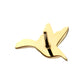 24Kt Gold PVD Titanium Threadless Low Profile 3D Hummingbird Top