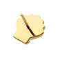 24Kt Gold PVD Titanium Threadless Low Profile 3D Shell Top with Prong Set Gem