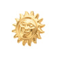 24Kt Gold PVD Titanium Threadless Sun Face Top