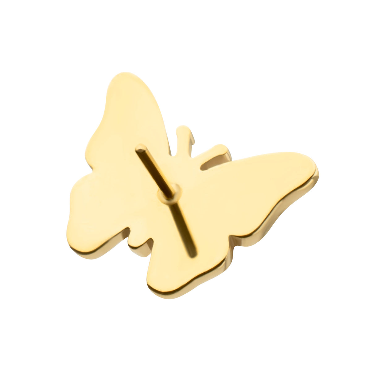 24kt Gold PVD Titanium Threadless Butterfly Top