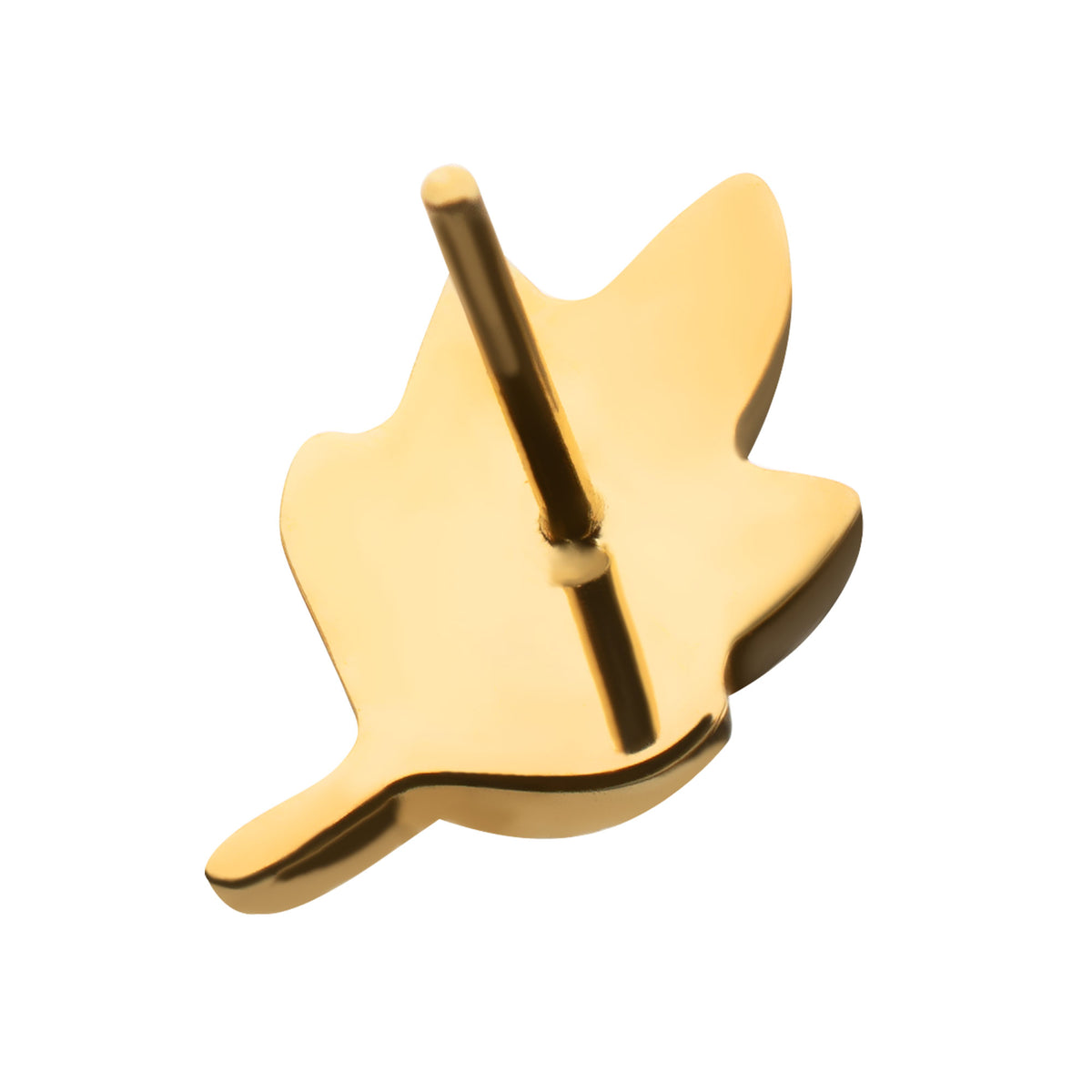 24Kt Gold PVD Titanium Threadless Leaf Top