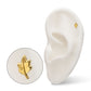 24Kt Gold PVD Titanium Threadless Leaf Top