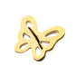 24kt Gold PVD Titanium Threadless Prong Set Marquise Gem Cut Out Flutter Butterfly Top