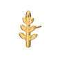 24kt Gold PVD Titanium Threadless Fern Leaf Top