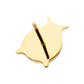 24kt Gold PVD Titanium Threadless Prong Set Gem Lucky Ladybug Top