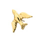 24kt Gold PVD Titanium Threadless Flying Swallow Top