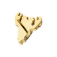 24kt Gold PVD Titanium Threadless Prong Set Gem Lobster Top