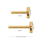 24Kt Gold PVD Titanium Threadless 4mm Bezel Heart Gem Back Duality Labret (Base Only)