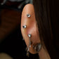 24Kt Gold PVD Titanium Threadless 4mm Bezel Heart Gem Back Duality Labret (Base Only)