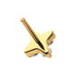 24Kt Gold PVD Titanium Threadless Low Profile Quadra Top