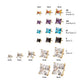 24Kt Gold PVD Titanium Threadless 4 Prong Princess Cut Gem Top