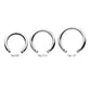 Titanium 2 Drilled Hole Front-set Circular Barbell