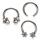 Titanium 2 Drilled Hole Front-set Circular Barbell