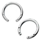 Titanium 4 Drilled Hole Front-set Circular Barbell