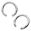 Titanium 4 Drilled Hole Front-set Circular Barbell