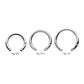 Titanium 4 Drilled Hole Front-set Circular Barbell