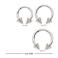 Titanium Internally Threaded Spike Ends Circular Barbell