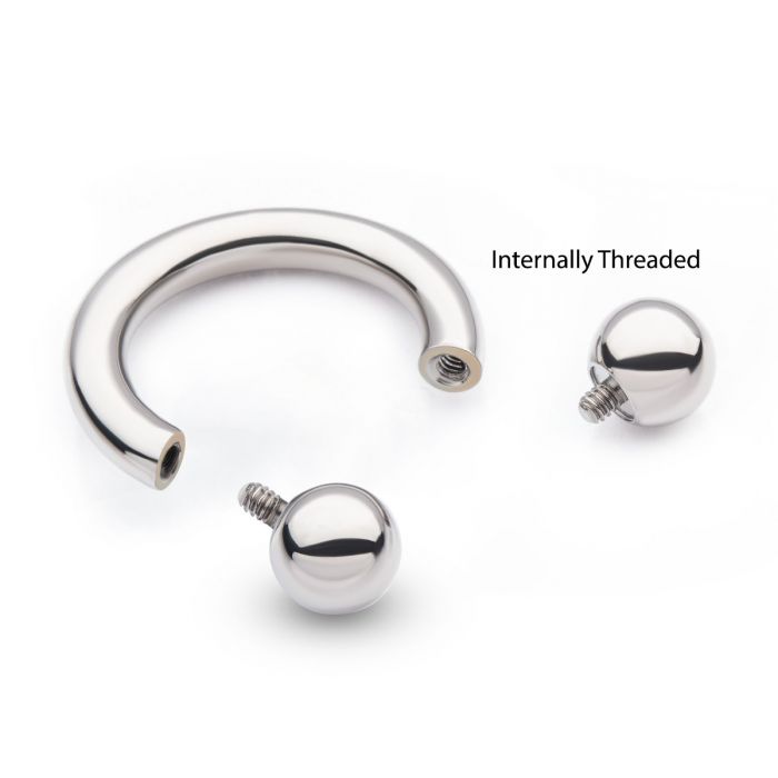 STERILIZED Titanium Internally Threaded Basic Circular Barbells