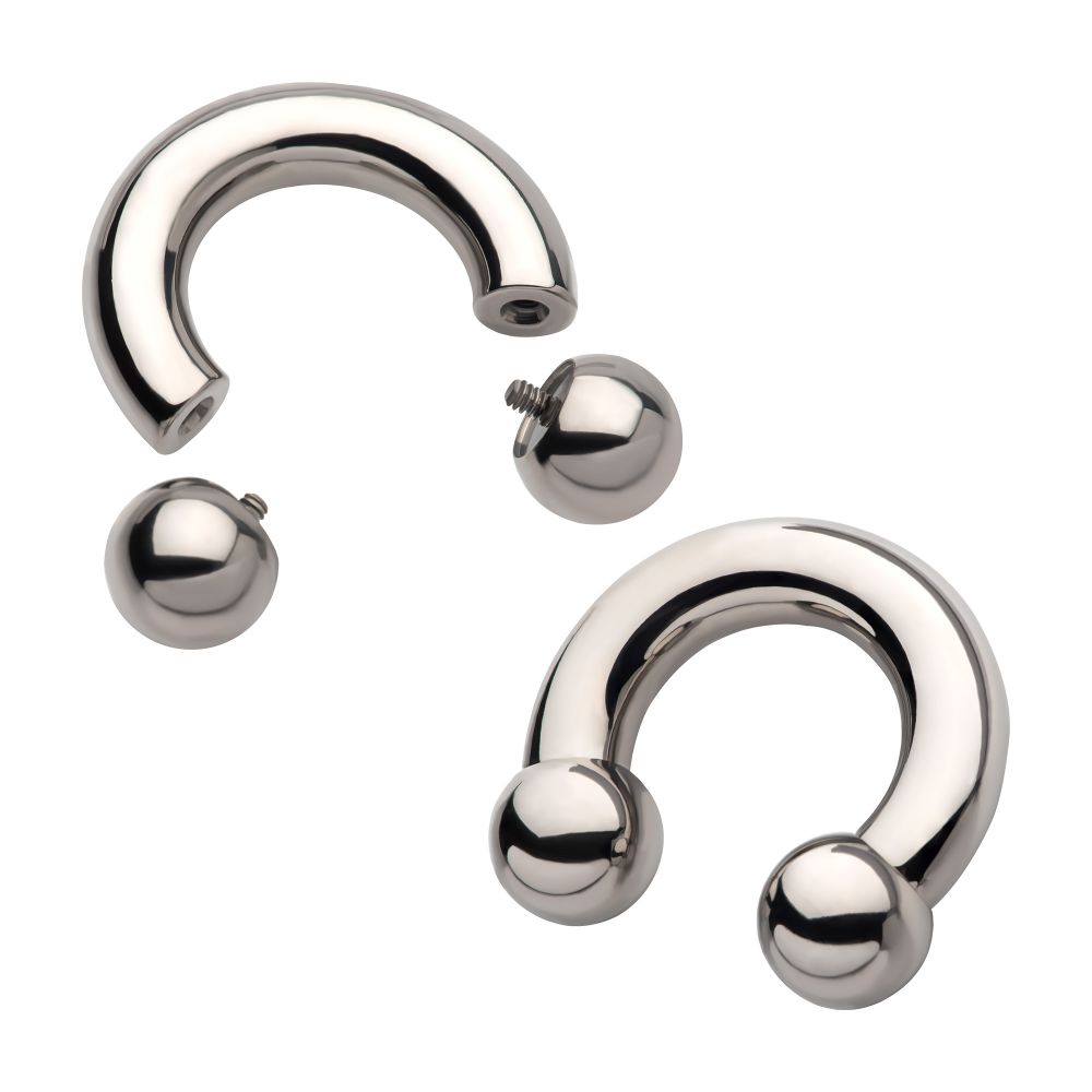 Titanium Internally Threaded Basic Big Gauge Circular Barbells