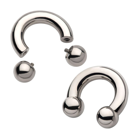 Titanium Internally Threaded Basic Big Gauge Circular Barbells