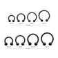Black PVD Titanium Internally Threaded Circular Barbells