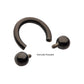 Black PVD Titanium Internally Threaded Circular Barbells