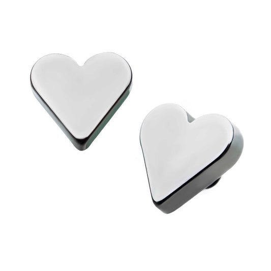Titanium Internally Threaded Heart Top