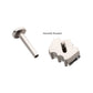 Titanium Internally Threaded Flat Base Labret with Prong Set Baguette CZ 3-Cluster Top