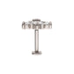 Titanium Internally Threaded Flat Base Labret with 3-Cluster Marquise CZ Fan Top