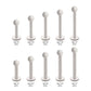 Titanium-Internally Threaded Labret with 4mm Base and 3mm Ball
