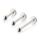 Titanium-Internally Threaded Labret with 4mm Base and 3mm Ball