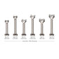 Titanium Internally Threaded Labret with Prong Set CZ Top & 2.5mm Base