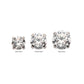 Titanium Internally Threaded Labret with Prong Set CZ Top & 2.5mm Base