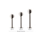 Titanium Internally Threaded Labret with 2.5mm Base and 3mm Ball