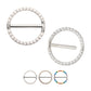 Titanium CNC Set Gem Nipple Ring Clicker | Sold by piece