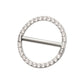 Titanium CNC Set Gem Nipple Clicker Ring | Sold by piece