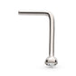 Titanium Bezel Set Swarovski Crystal L-Shape Nose Pin